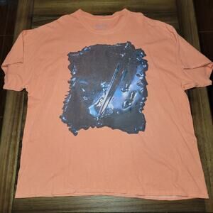 Posty Co Orange Unisex Tee Hollywood's Bleeding - Size 2XL
